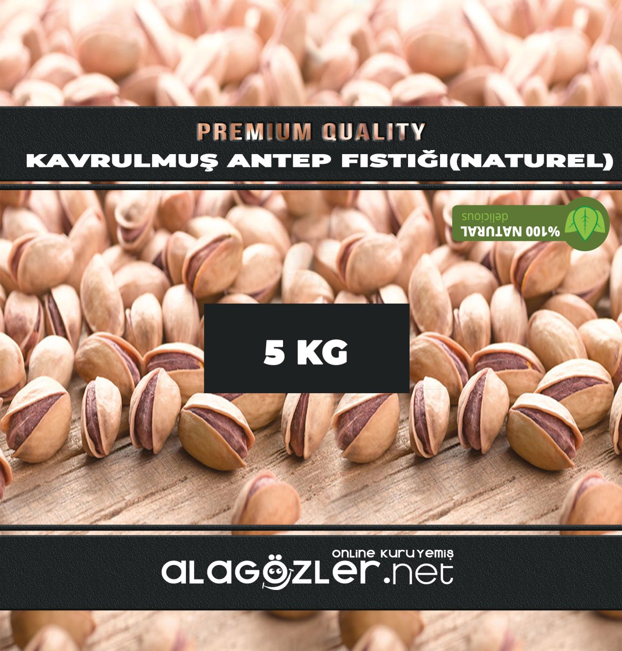 Kavrulmuş Tuzlu Antep Fıstığı Naturel (25 KG)